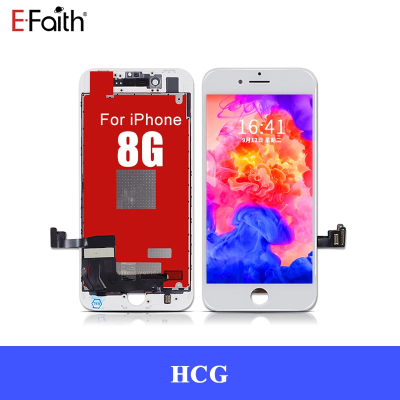 HCG 8G White 5 шт./партия EFaith HCG качественная цветная яркость для iPhone 7G 7P 7Plus 8G 8 P 8 Plus ЖК-дисплей с 3D сенсорным экраном - Цвет: HCG 8G White