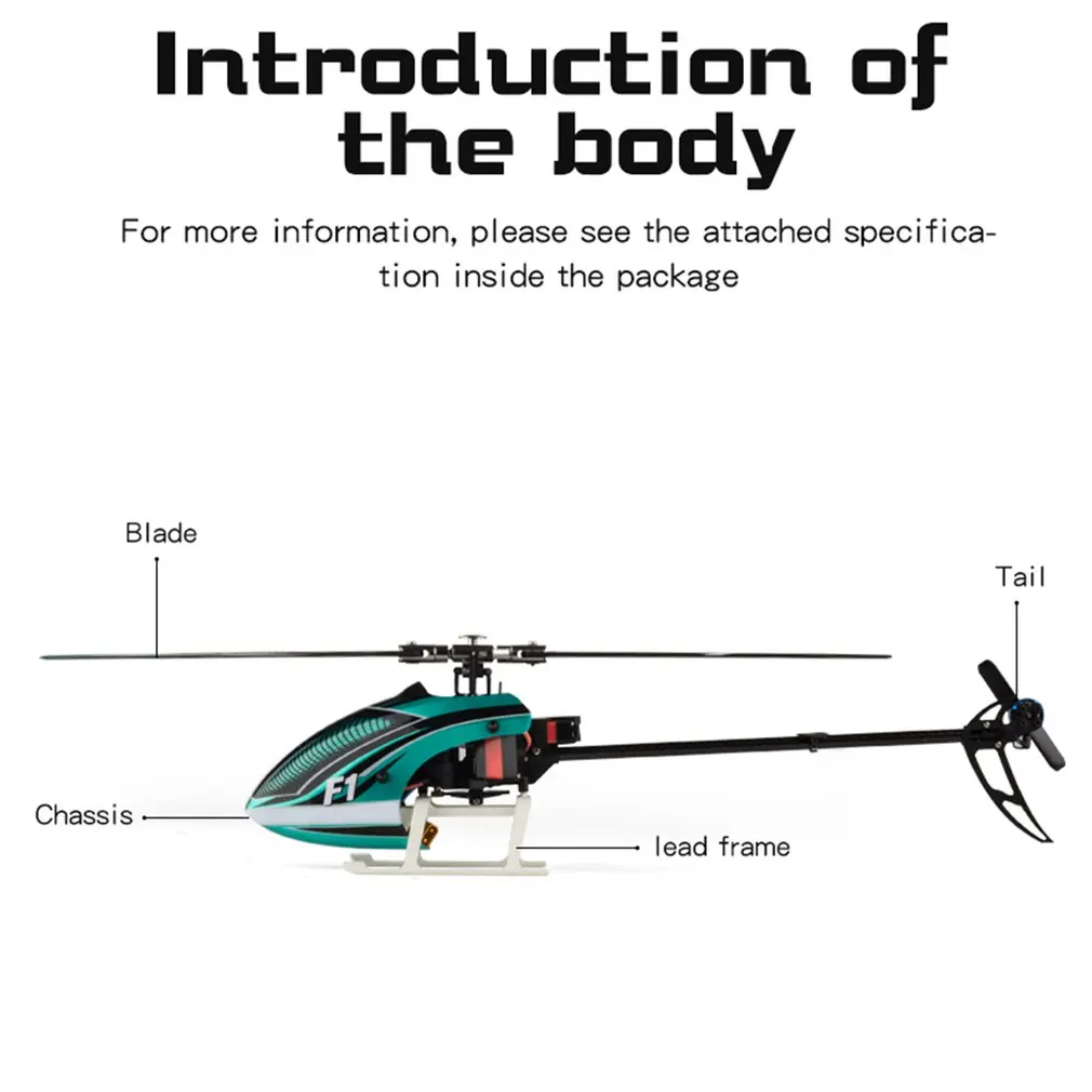 

F1 3D/6G 6CH 3D Stunt Helicopter Dual Brushless Motor 4.3G All Metal Digital Servo Aircraft RC Model Toys Gifts