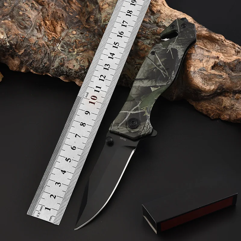 

Stainless Steel Outdoor Folding Knife Tactical Field Survival Hunting Knife Self-defense Knife