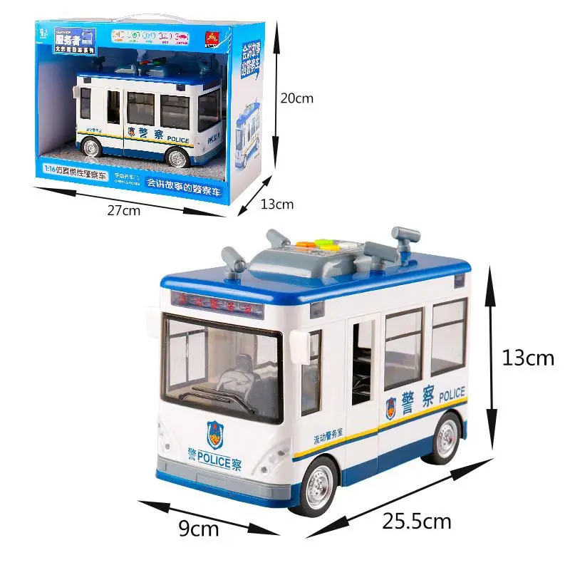 

Inertial sound and light simulation police car ambulance Jeep music learning with opening function children's toys
