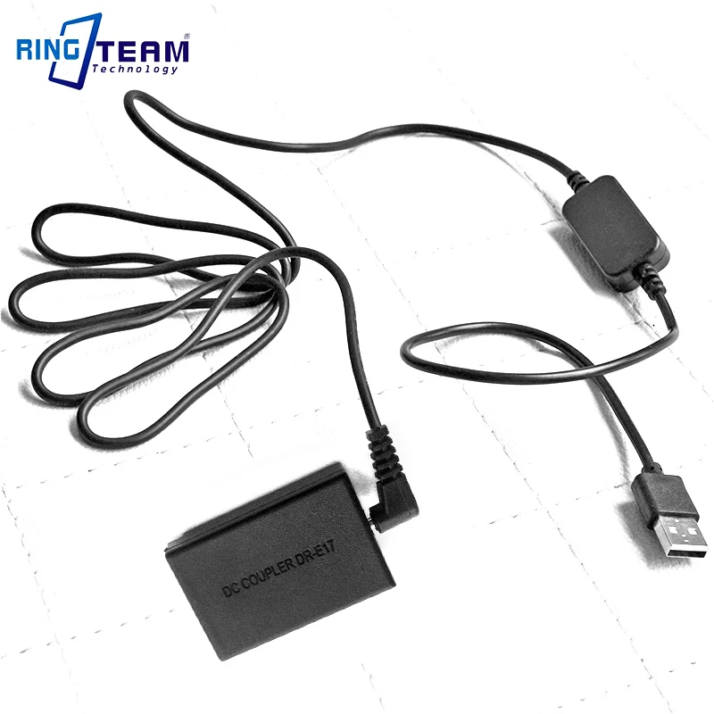 USB CA-PS700 To DR-E17 DC Coupler Power Cable for Canon EOS M3 M5 M6 Digital Cameras LP-E17 Dummy Battery... | Электроника