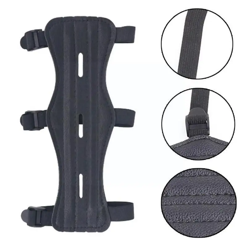 

Cow Leather Archery Arm Protector Guard For Men Cowhide Straps Bow Arm Shooting Shoot Armband Arm Guard Black R8n4