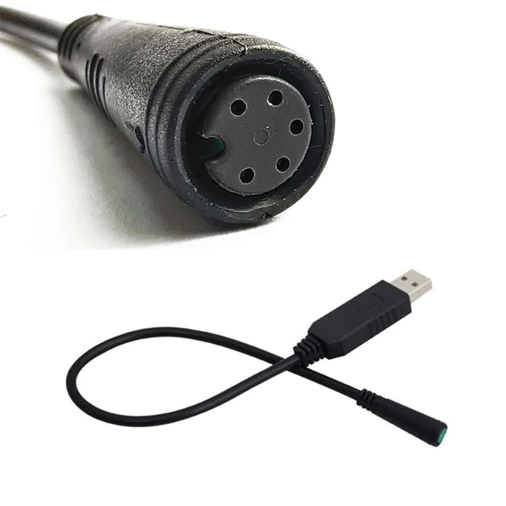 

50CM2M Programming USB Cable For Bafang 8Fun BBS01 BBS02 BBSHD E-Bike Mid Drive With Shell Hardcover Version 5-pin 6-pin Plug