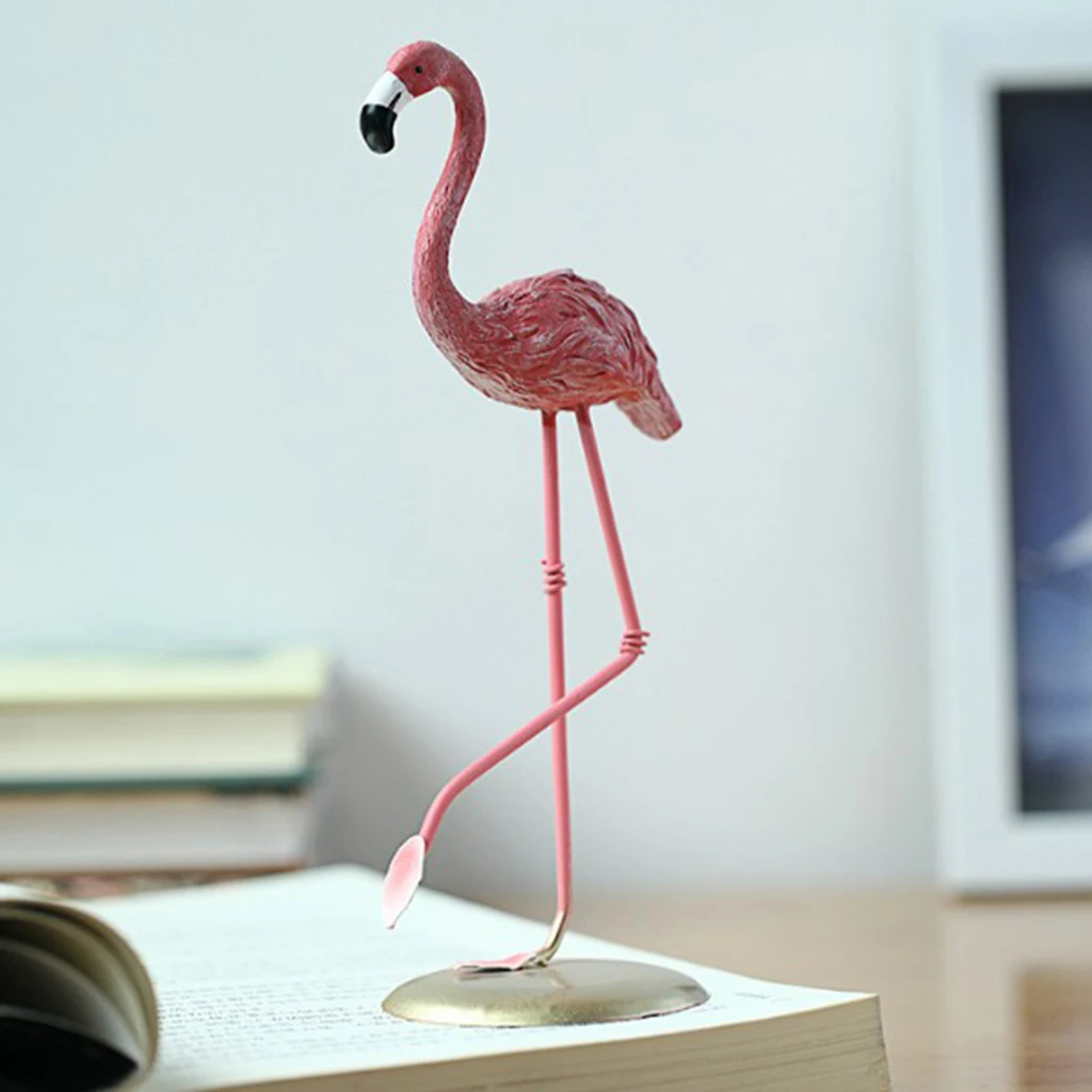 

20cm Tabletop Stand Flamingo Birds Figurine Collection Ornament REAL LOOKING