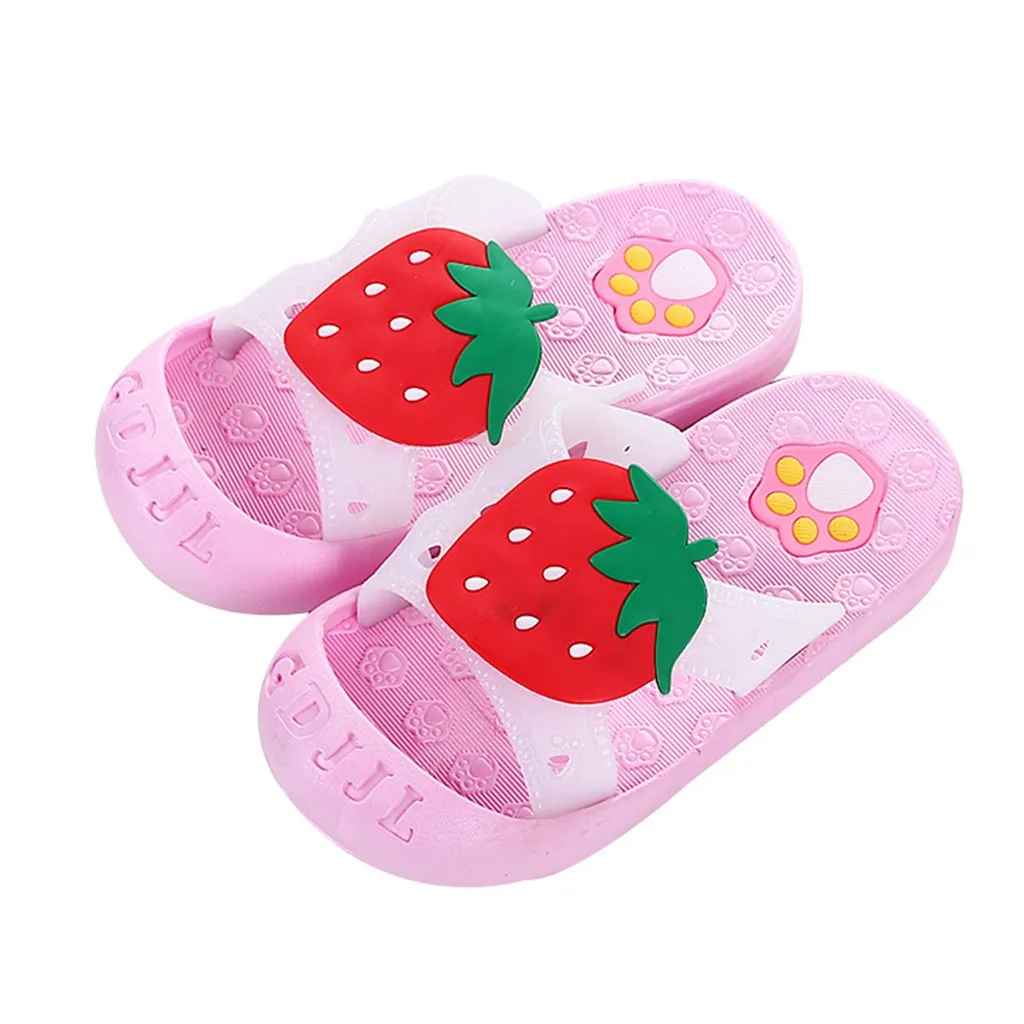 

ARLONEET Kids Girls Boys Slippers Toddler Water Children Flip Flops Child Cartoon Fruit Beach Shoes Swimming Summer For Baby
