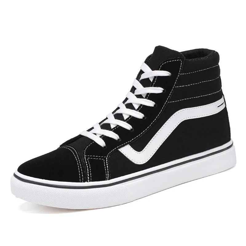 

New high-top canvas shoes trendy all-match male Hong Kong style student high-top sneakers