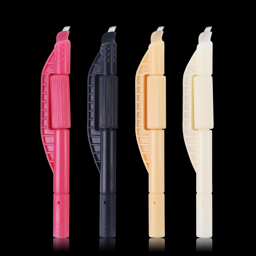 Профессиональный Перманентный макияж 4 цвета одноразовые ручки для