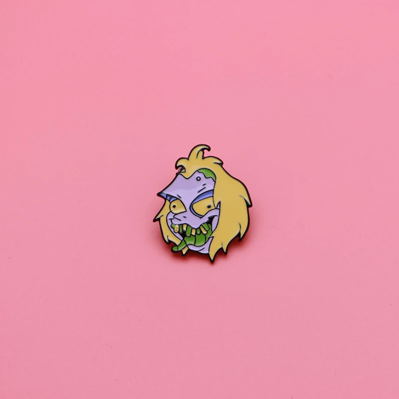 Желтая брошь монстра для волос значок жучка Жук эмалированная булавка отворот