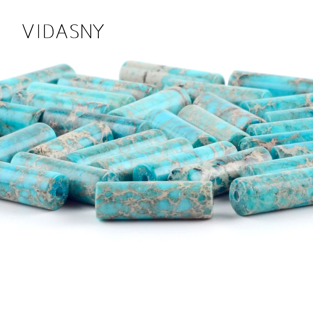 Бусины с натуральным камнем для изготовления ювелирных украшений 4*13 мм бусины