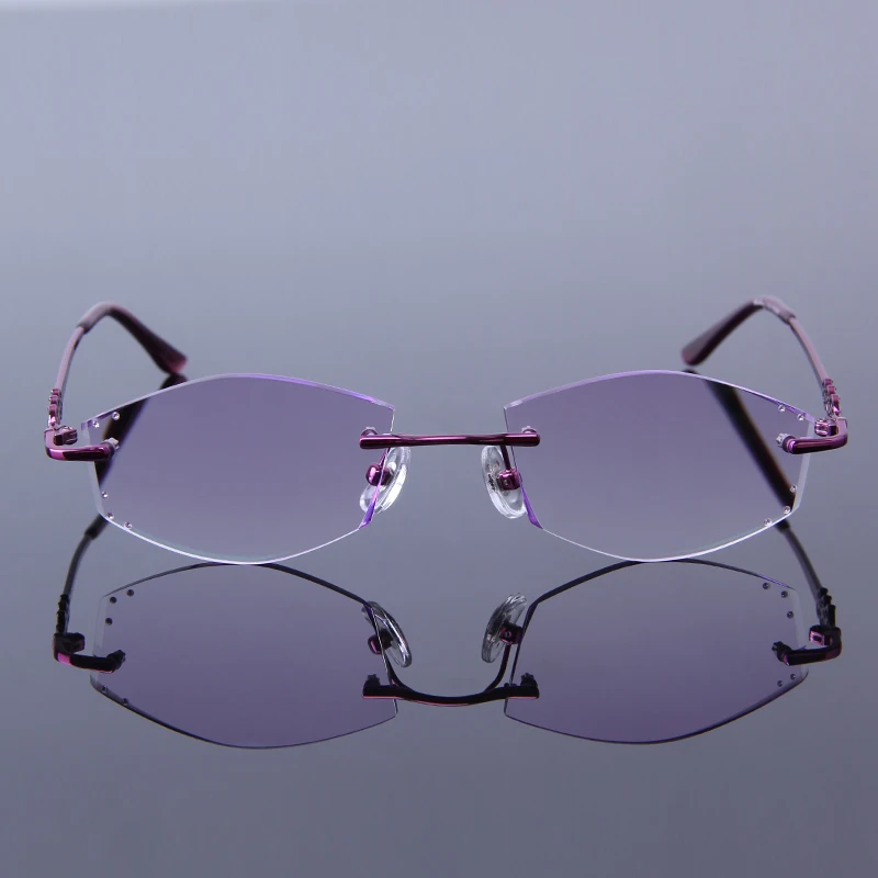 Женские роскошные стразы очки для обрезки близорукости без оправы чтения