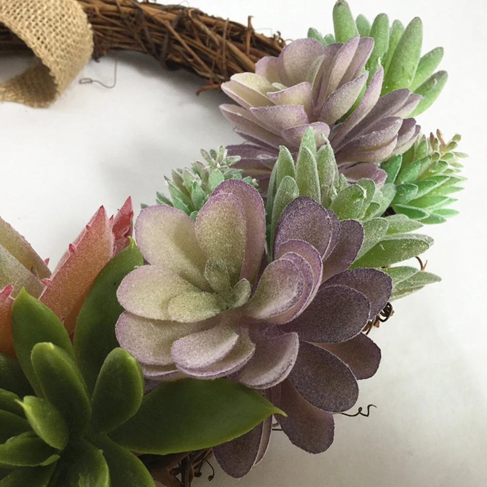 

Round Simulation Garland Succulent Garlands For Home Party Wedding Decoration Hanging Pendants Wall Window Decor Photo Prop