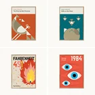 Коллекция постеров Haruki Murakami  Принт с изображением летучей летопицы  Норвежское дерево  Кафка на берегу  Минимальное искусство