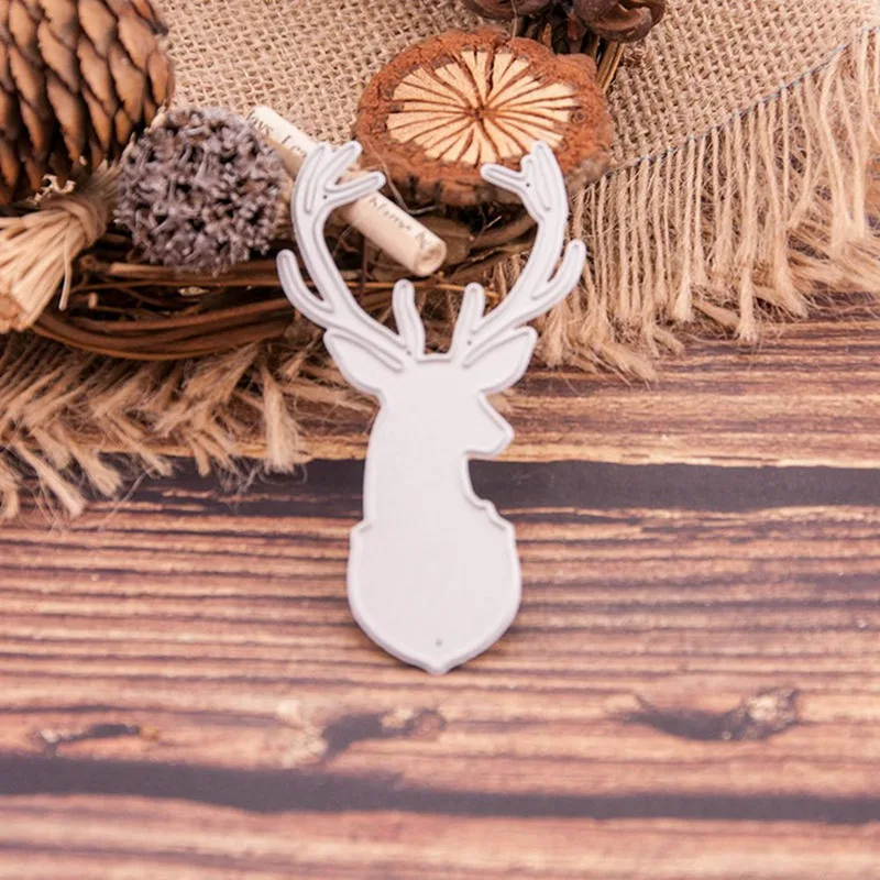 Высекальные штампы голова оленя металлическая рукоделие бумажная штампованная