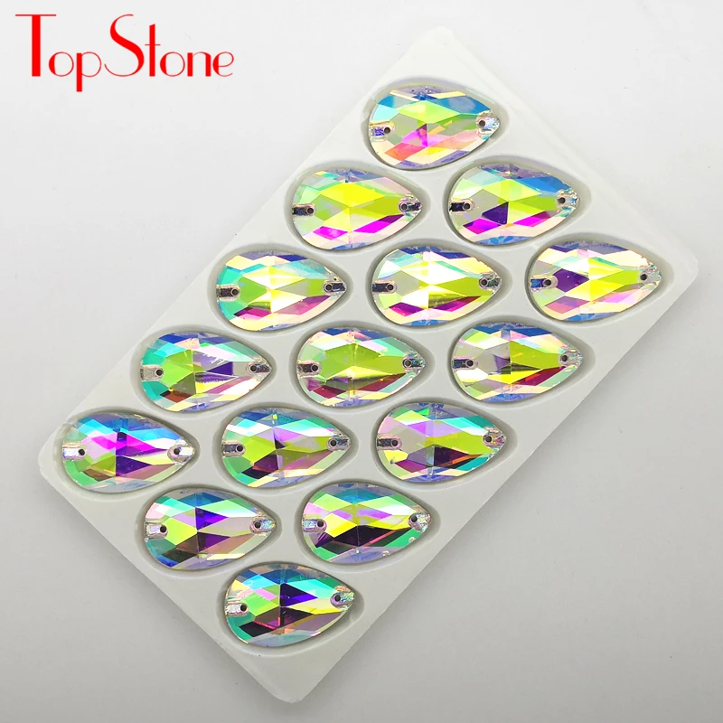 TopStone 3230 # капля КРИСТАЛЛ AB Стразы пришивные каплевидные стеклянные камни Размер