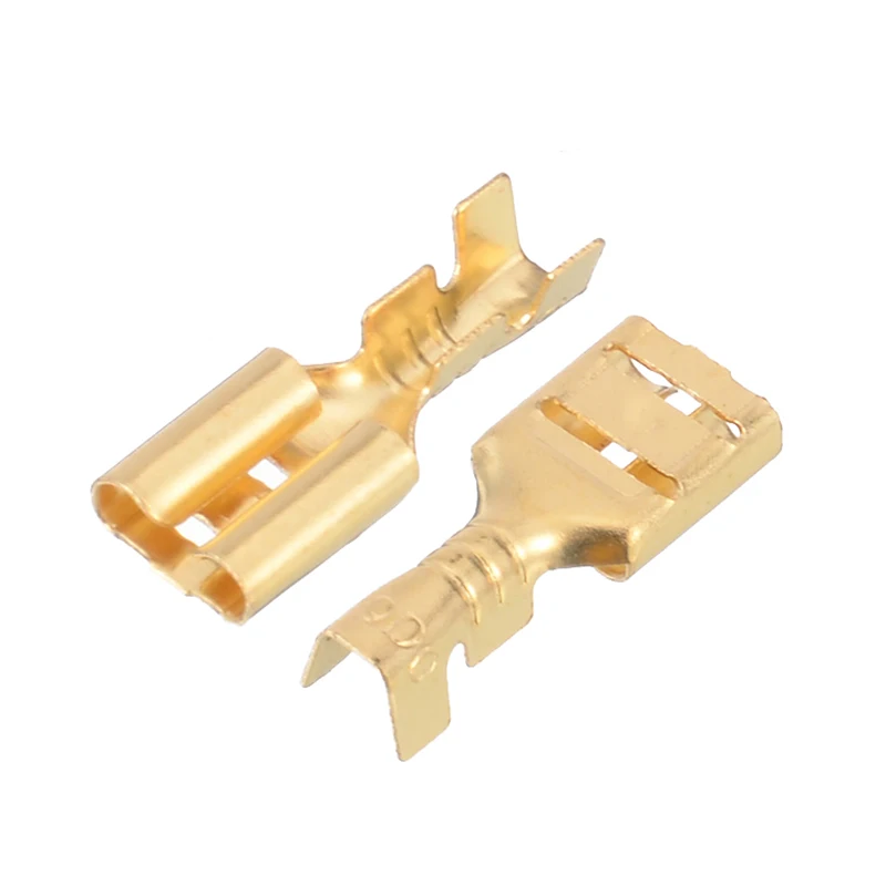 100 шт. латунные обжимные клеммы гнездовые штекерные коннекторы с изоляционной