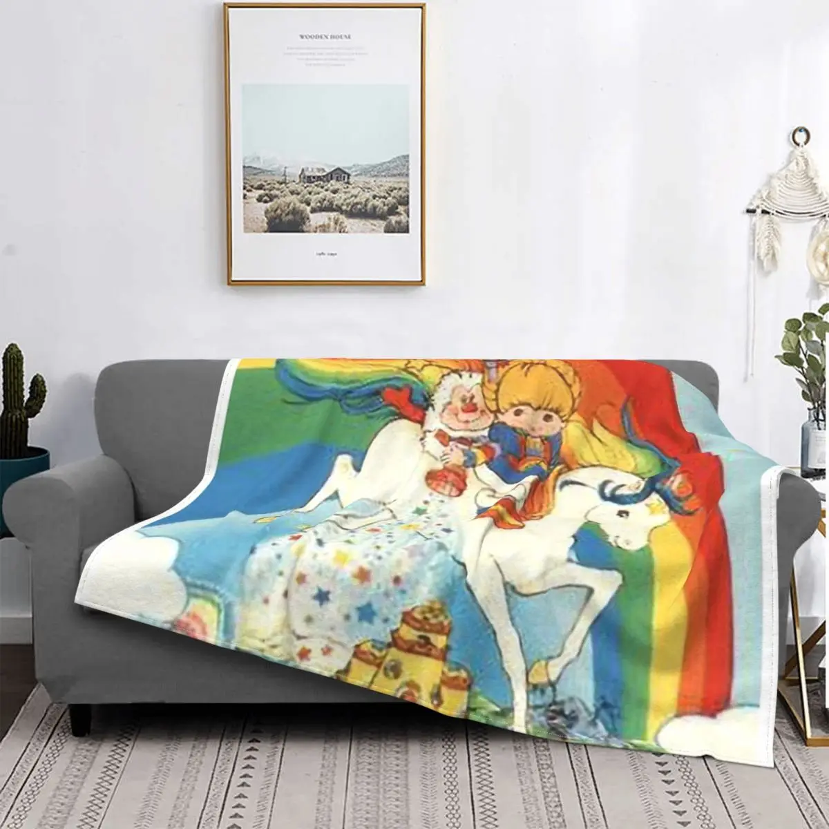 

Manta de arcoiciris Brite Stardust, colcha para cama, muselina a cuadros de Anime, manta con капуcha, manta ponderada