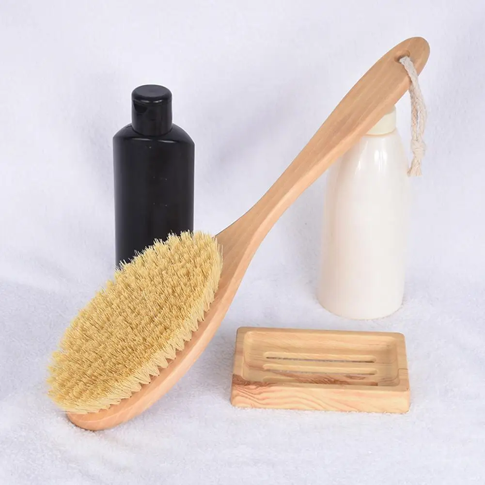 

Natural Sisal Exfoliating Dry Brush Wooden Massage Plant Body Brush Brush Massage Fiber Cactus L0G7