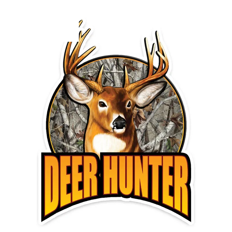 

Deer Hunter Decal Hunting Car Sticker Fashion Decoration PVC Motorcycle Auto Accessories Waterproof Sunscreen Decals 16*12cm
