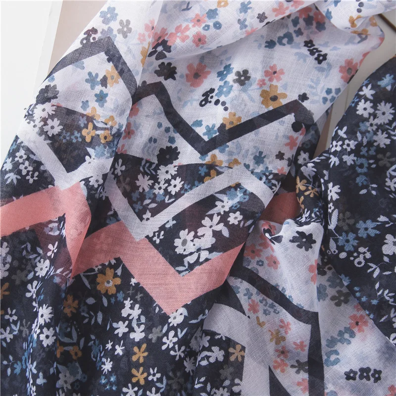

2020 Luxury Brand New Style Cotton Linen Winter Scarf Women's Versatile Silk Scarves Printed Shawl Fashion Headscarf blanket