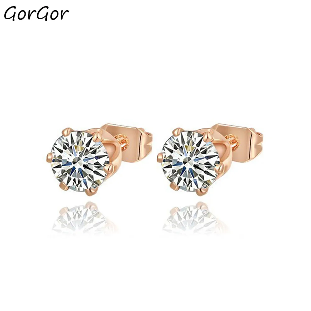 

Великолепные женские серьги Sutd, узор из сплава, белый, швейцарский циркон, Круглые, розовое золото, изысканные ювелирные изделия для вечерни...