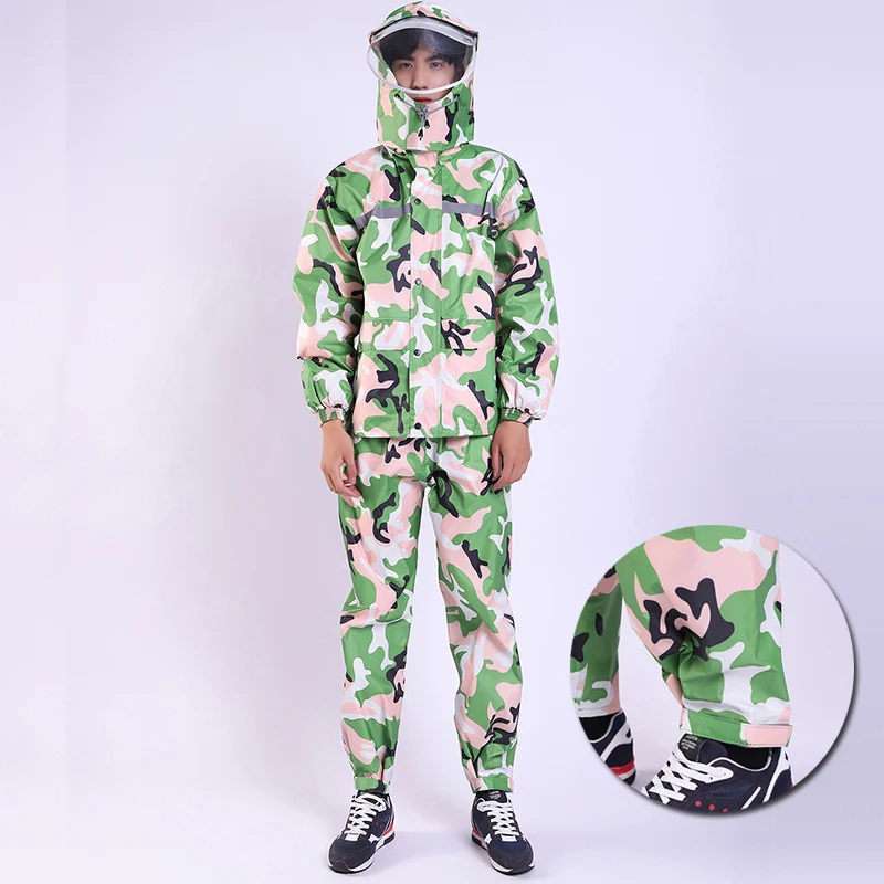 Мотоциклетный дождевик для взрослых ветровка маска водонепроницаемый брюки