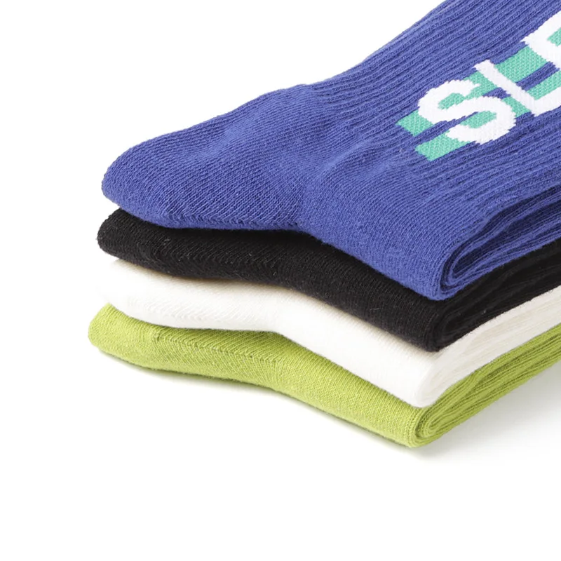 Носки мужские хлопковые в стиле хип-хоп брендовые длинные с надписью полоску