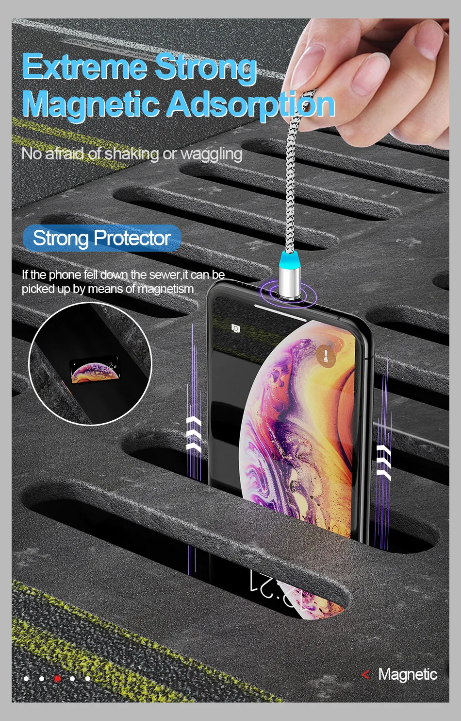 Магнитный кабель Олаф 1 м 2 м Micro usb type-C кабель для iPhone 11 Pro Max XS samsung S8 S9 Быстрая зарядка магнитное зарядное устройство USB кабель