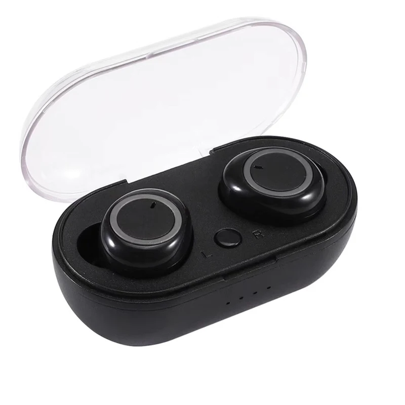 TWS Беспроводные спортивные наушники Bluetooth 5,0 HD с шумоподавлением, водонепроницаемые, с защитой от пота, для Xiaomi Airdots Android Iphone - Цвет: Grey Black