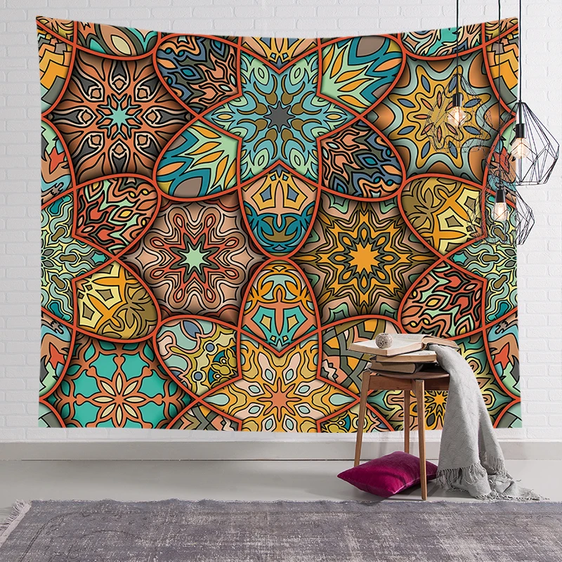 Гобелен домашний декор мандала богемский настенный тканевый фон для гостиной