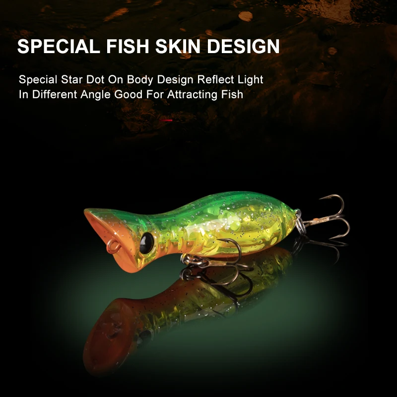 Приманки для рыбной ловли Kingdom PO-50 Popper 50 мм 3.5g 5g плавающие искусственные жесткие