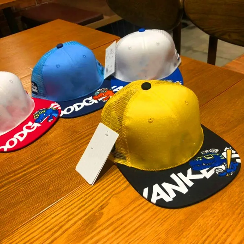 Детская кепка в Корейском стиле бейсбольная Кепка с вышивкой динозавра для