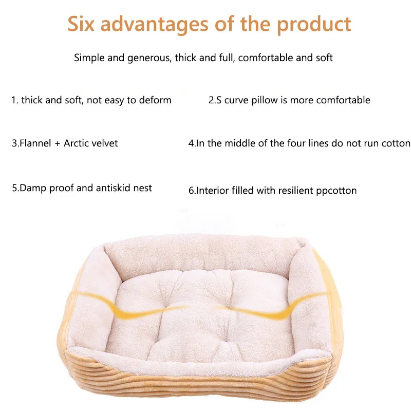 Кровать для домашнего питомца 2020 теплая постельное белье маленьких средних и