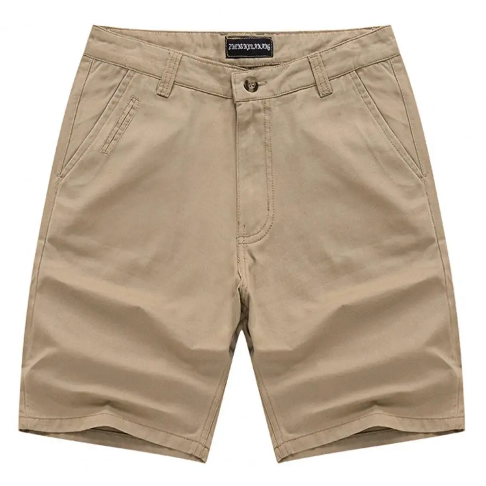 

Мужские шорты, однотонные дышащие летние шорты с карманами на молнии для повседневной носки