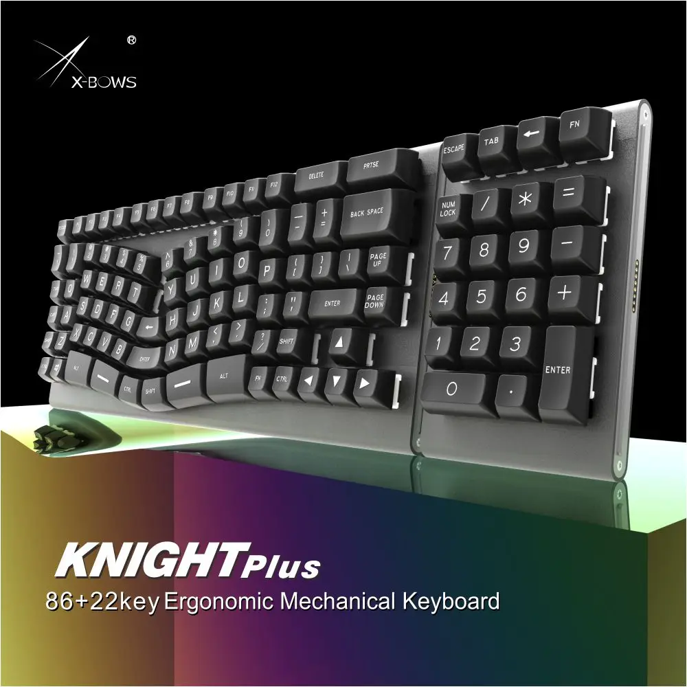X Bow Knight Plus эргономичный SA ABS брелок для ключей 86 кнопок оптические переключатели