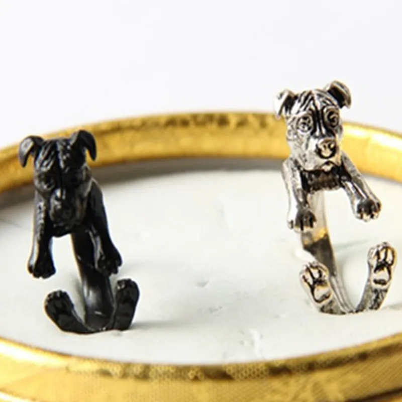 Прямая поставка кольцо в стиле панк американского питбултерьера свободного