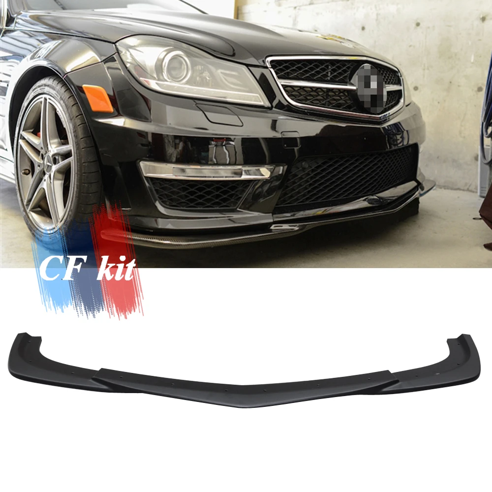 CF Комплект ABS передний бампер губа спойлер сплиттеры для Mercedes-Benz C-Class W204 C63 седан