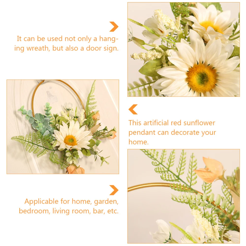 

1Pc Imitated Sunflower Garland Exquisite Pendant Adornment (Assorted Color)