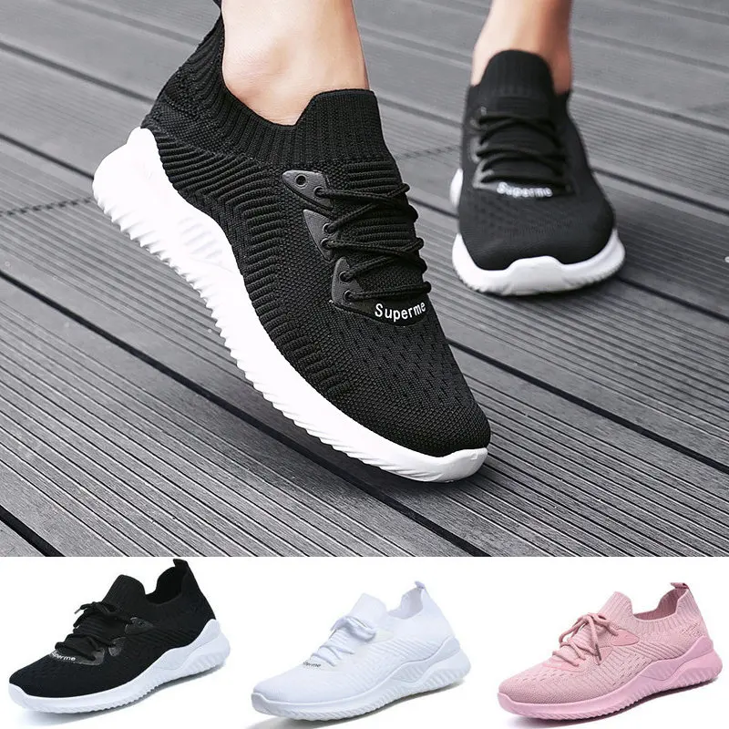 

Women Casual Shoes Light Weight Knitting Sock Sneakers Breathable Mesh Flat Shoes Ladies Vulcanized Sports Shoe Zapatillas Mujer