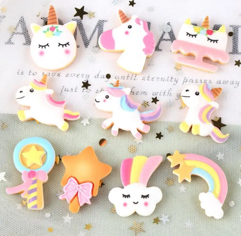 10 шт./лот кабошон Радужный для детей DIY украшения аксессуары