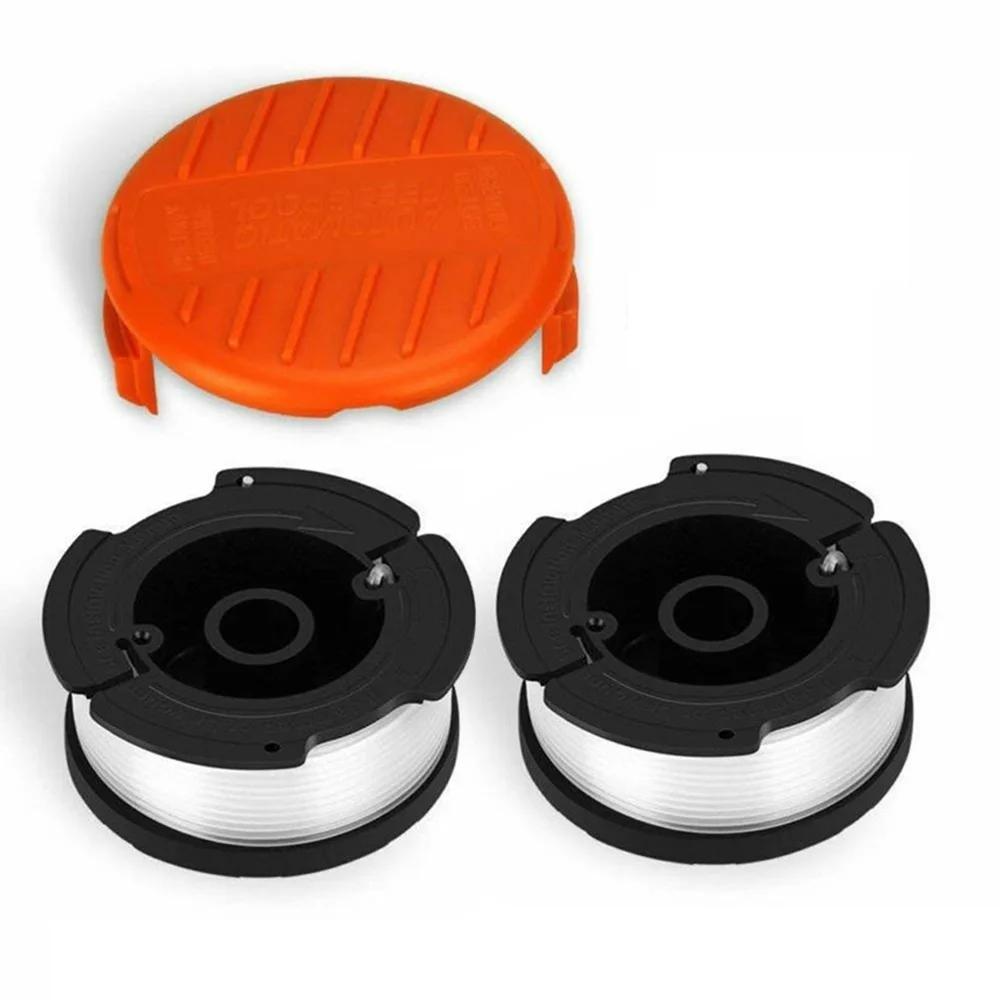 

1PCS Strimmer Cover Cap+2PCS Spool And Line For Black & Decker GLC3630L GLC3630L20 Garden Trimmer Lawn Mower Accessories