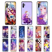 fhnblj anime no game no life phone case for samsung note 7 8 9 20 note 10 pro lite 20ultra m20 m10 case
