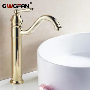 Смесители для раковины с поворотом на 360 градусов, смесители для раковины в ванной комнате, современный латунный Смеситель для раковины, смеситель для бетона с керамическим картриджем, золотой кран 6633K