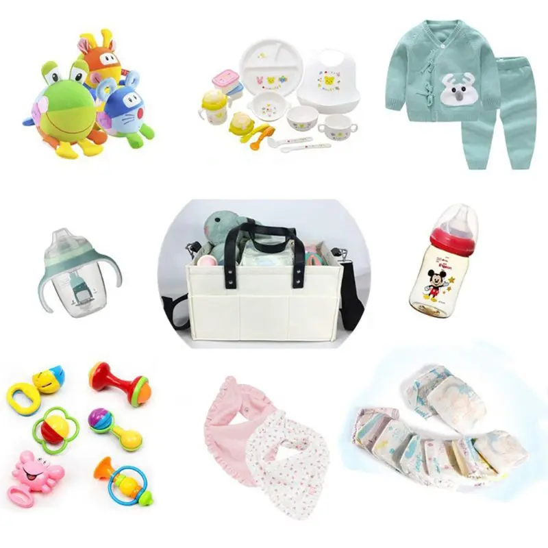 

Baby Diaper Caddy Infant Nursery Tote Storage Bin Portable Car Organizer Newborn Shower Gift