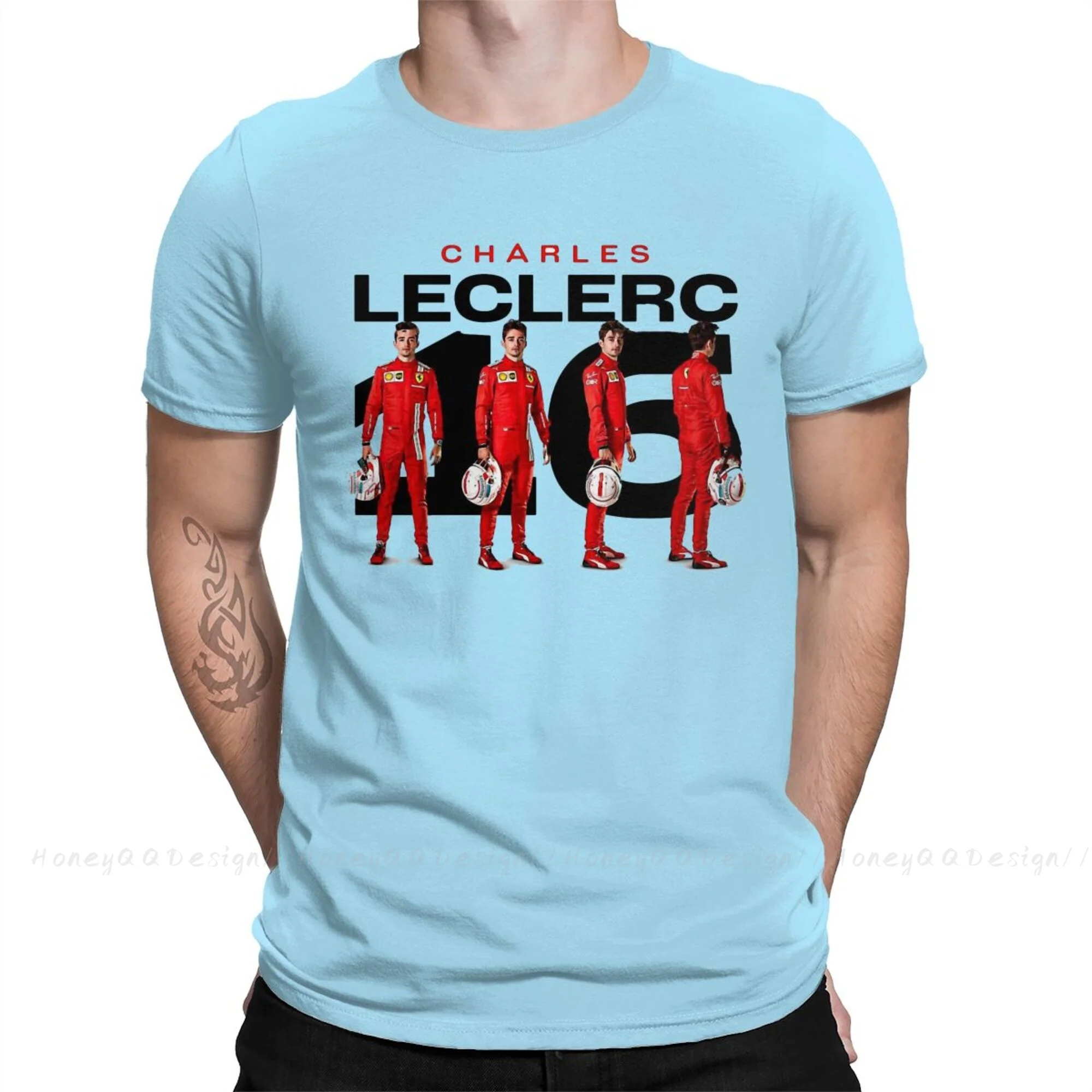 

Мужская классическая футболка Чарльз читар F1 из чистого хлопка, футболки Harajuku с коротким рукавом Sumer, рубашка для взрослых, подарок