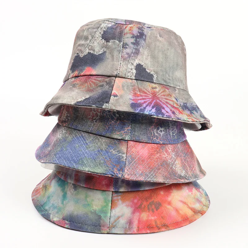 

Fashion Ripped Colorful Bucket Hat Fisherman Cotton Casual Short Brim Spring Autumn Stylish Young Fashion Hat for Woman