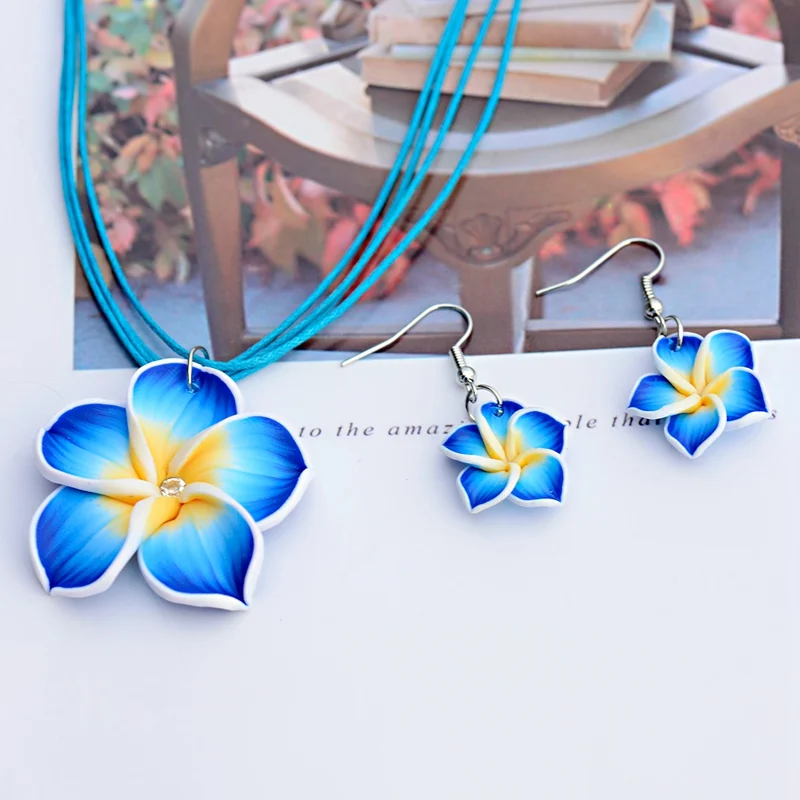 Модные комплекты украшений для маленьких девочек с цветком пластиковая Подвеска