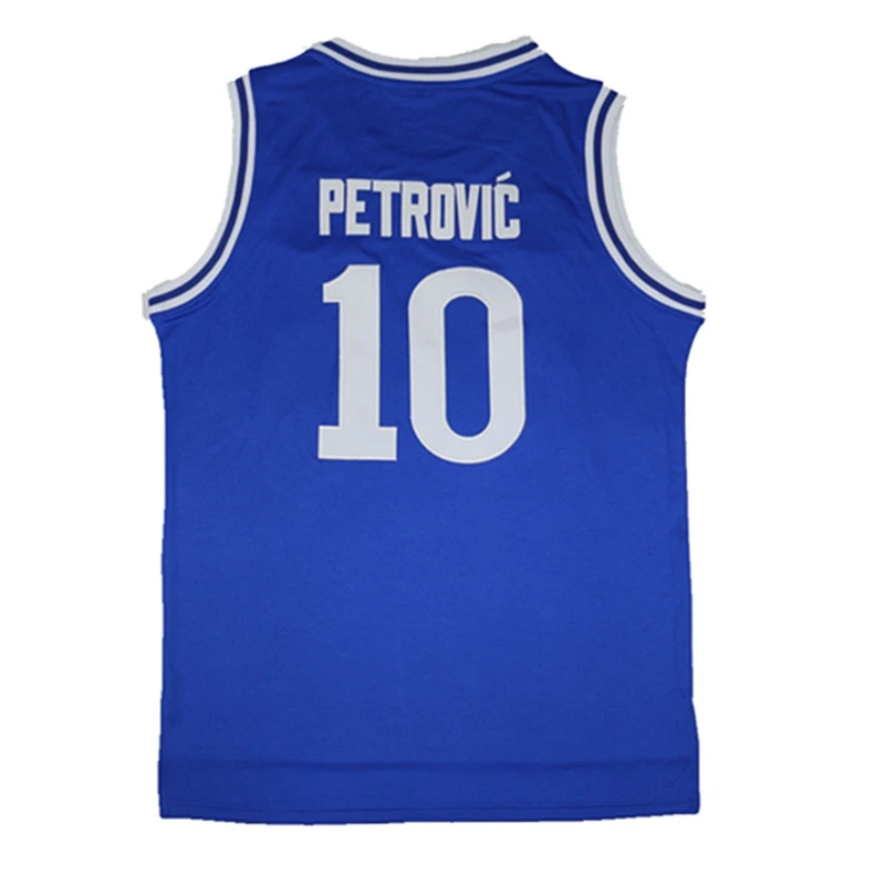 BG Баскетбол Майки CIBONA 10 Джерси &quotПетрович&quot Вышивка Швейные на открытом воздухе