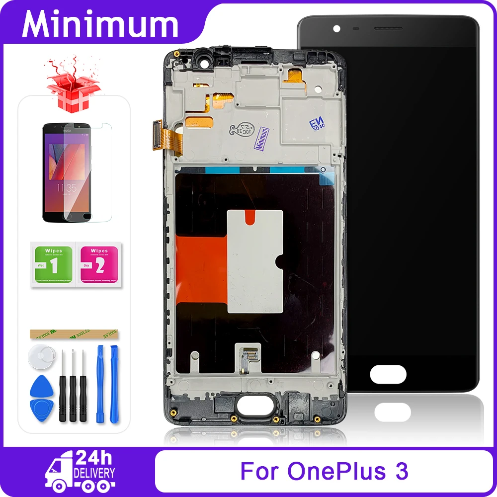 5 &quotTFT для OnePlus 3 3T A3000 A3010 1 + ЖК дисплей с рамкой запасные части ремонта|Экраны