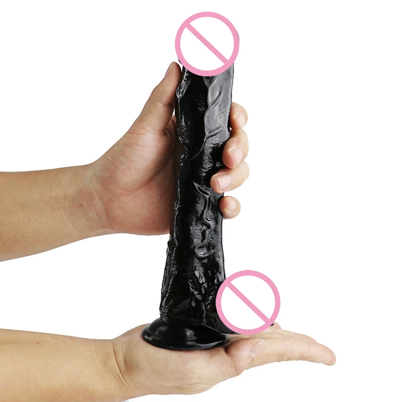 10-дюймовая модель женского силиконового пениса с присоской секс-игрушки Lesbain для