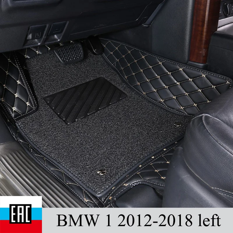 Коврики для авто с защитной слой BMW 1 2012 2018г лево руль. автотовары из экокожи в
